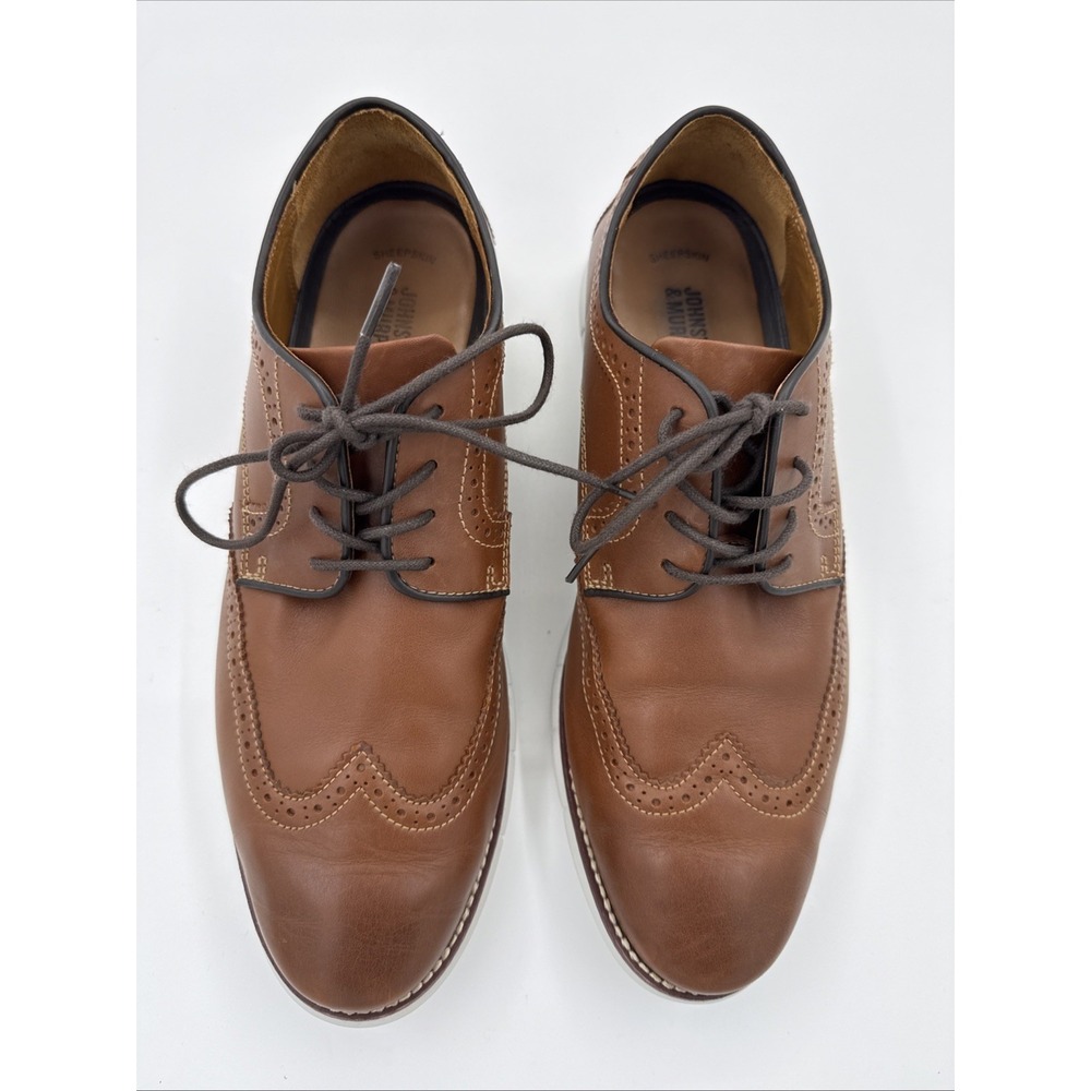 Johnston & Murphy‎ Men's Holden Wingtip Brown Sheepskin Dress Shoes Size 9M